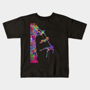 Climber friend watercolor art Kids T-Shirt